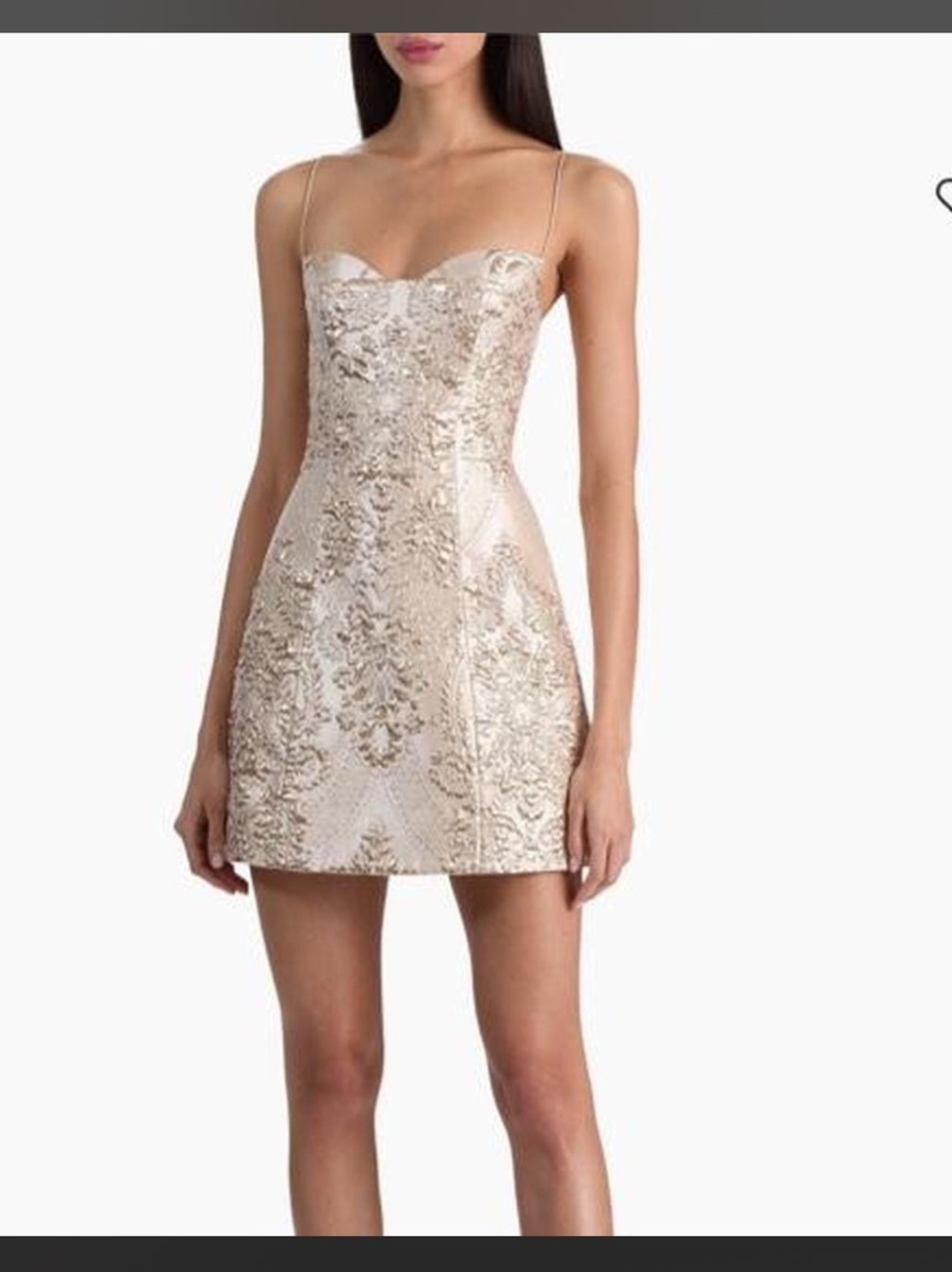 Alice + Olivia Hallie Damask Mini Dress- size 10